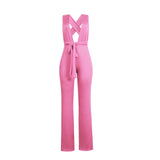 Multi-way Deep V Neck Jumpsuits Sleeveless OMSJ-W