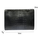 Crocish Pattern Envelope Clutch