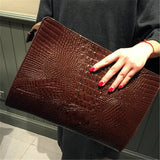 Crocish Pattern Envelope Clutch
