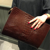 Crocish Pattern Envelope Clutch