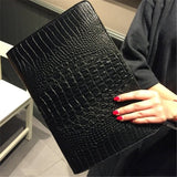Crocish Pattern Envelope Clutch