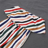 Family Matching Striped Ruffled Off-shoulder Jumper