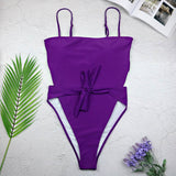Halter 1pc Wrap Swimsuit