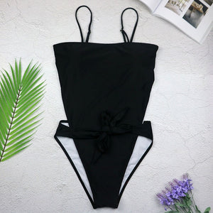Halter 1pc Wrap Swimsuit
