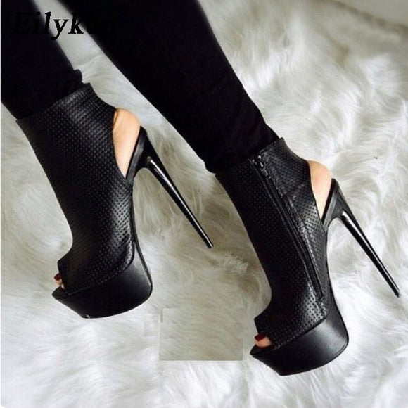 Eilyken Peep Toe Cut-outs Gladiator Sandals