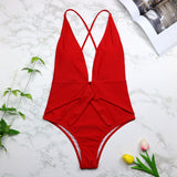 Halter 1pc Wrap Swimsuit