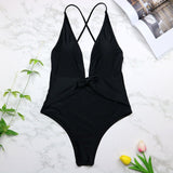 Halter 1pc Wrap Swimsuit