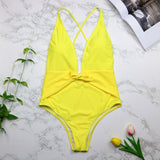 Halter 1pc Wrap Swimsuit