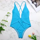 Halter 1pc Wrap Swimsuit