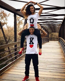 Short Sleeve K/Q of Hearts T-shirt  Couple