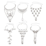 Barefoot Sandal Foot Chain Crystal Anklet With Rhinestones - Jewelry 1pc