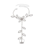 Barefoot Sandal Foot Chain Crystal Anklet With Rhinestones - Jewelry 1pc