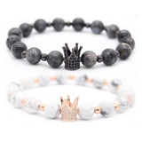 Poshfeel Crown King Charm Stone Bracelet