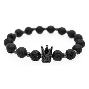 Poshfeel Crown King Charm Stone Bracelet