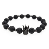Poshfeel Crown King Charm Stone Bracelet