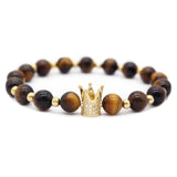 Poshfeel Crown King Charm Stone Bracelet