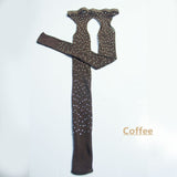 Shiny Rhinestone Open Crotch/Closed Crotch Fishnet Stockings