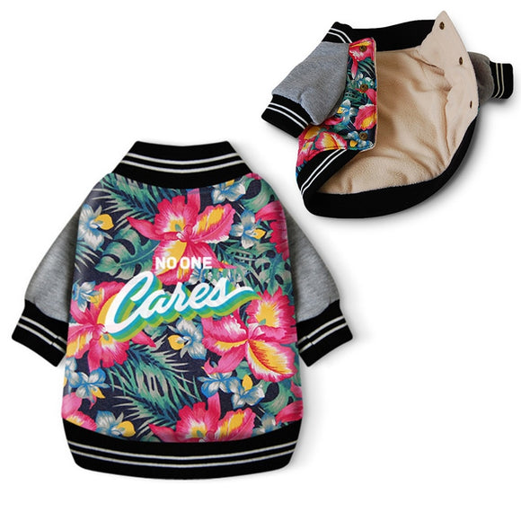 Dog Winter Coat Jacket Hawaii Aloha Print