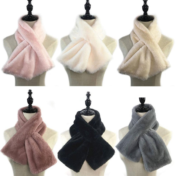 Thicken Plush Faux Fur Scarf