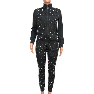 2pc Pearl Long Sleeve Jogger Set