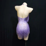 Long Fringe Sleeves Performance Dance Costume